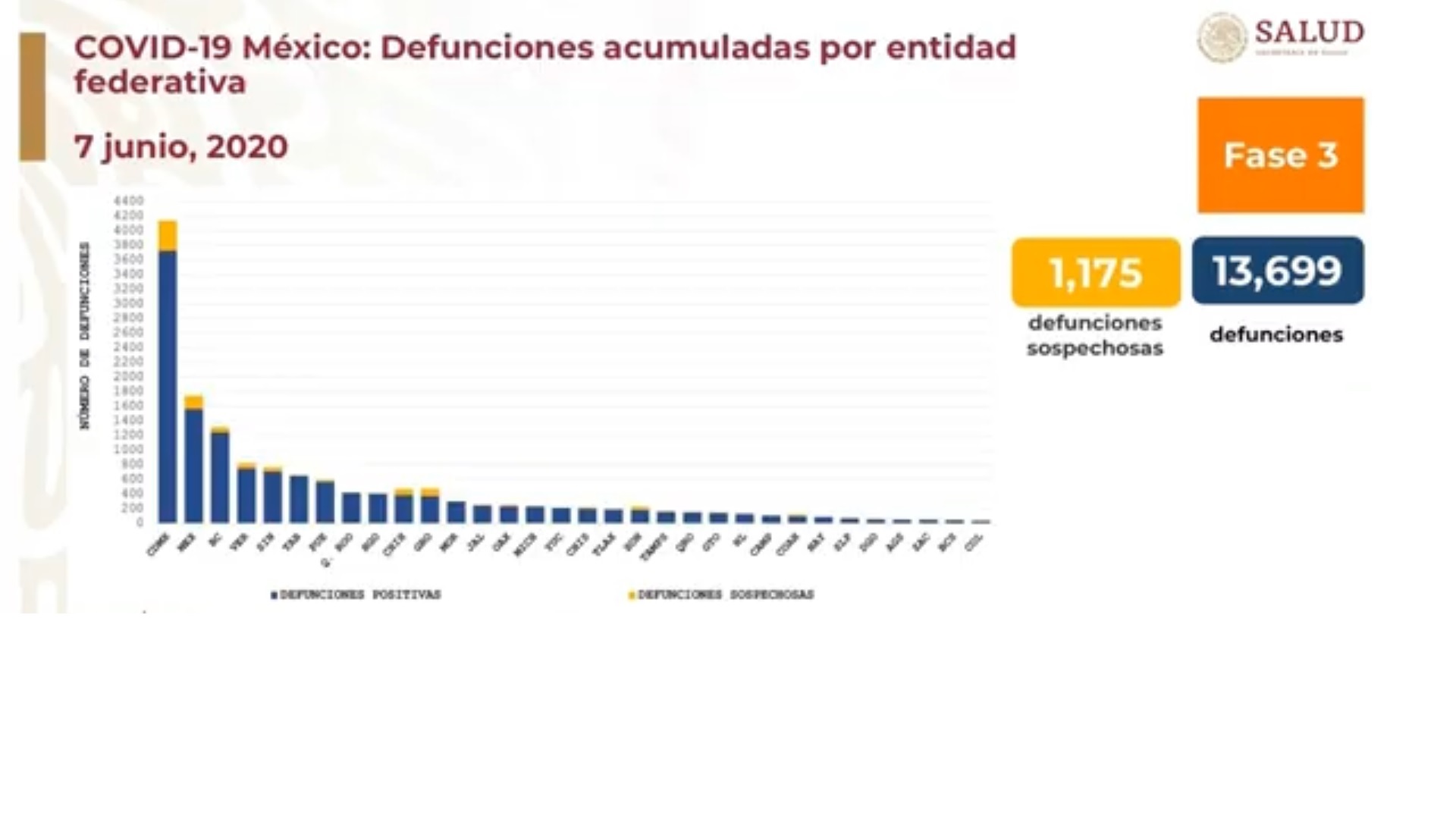 Defunciones por COVID 19. 100 días de pandemia en México