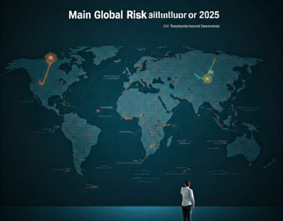 Amenazas y riesgos globales 2025. Imagen generada por Ai