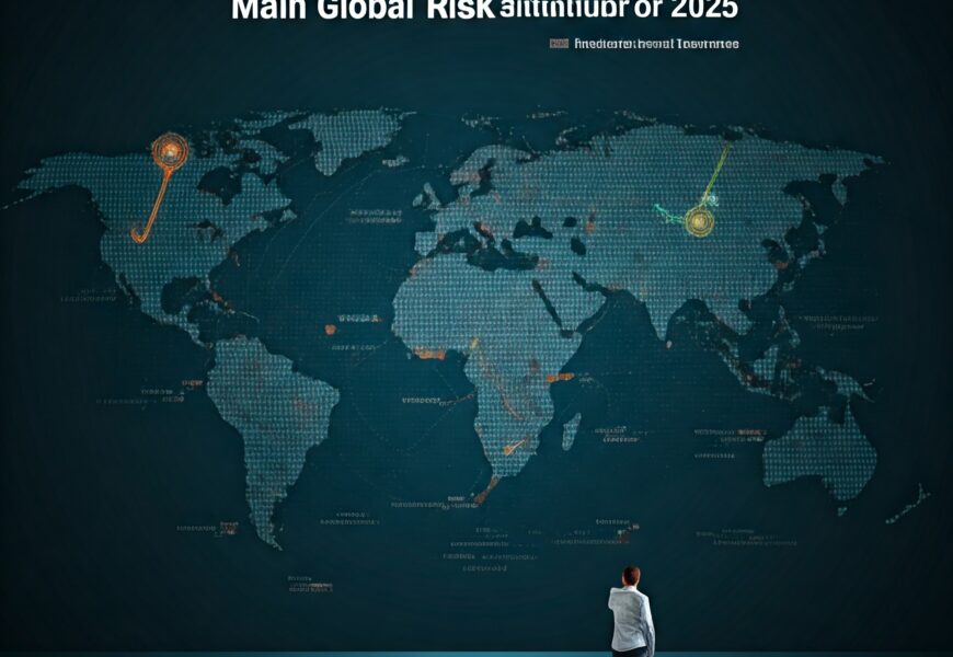 Amenazas y riesgos globales 2025. Imagen generada por Ai